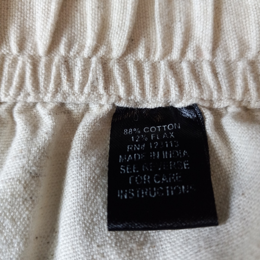 La Moda Beach Wear Cotton Flax Linen Blend Lagenlook Pants - Picture 6 of 6